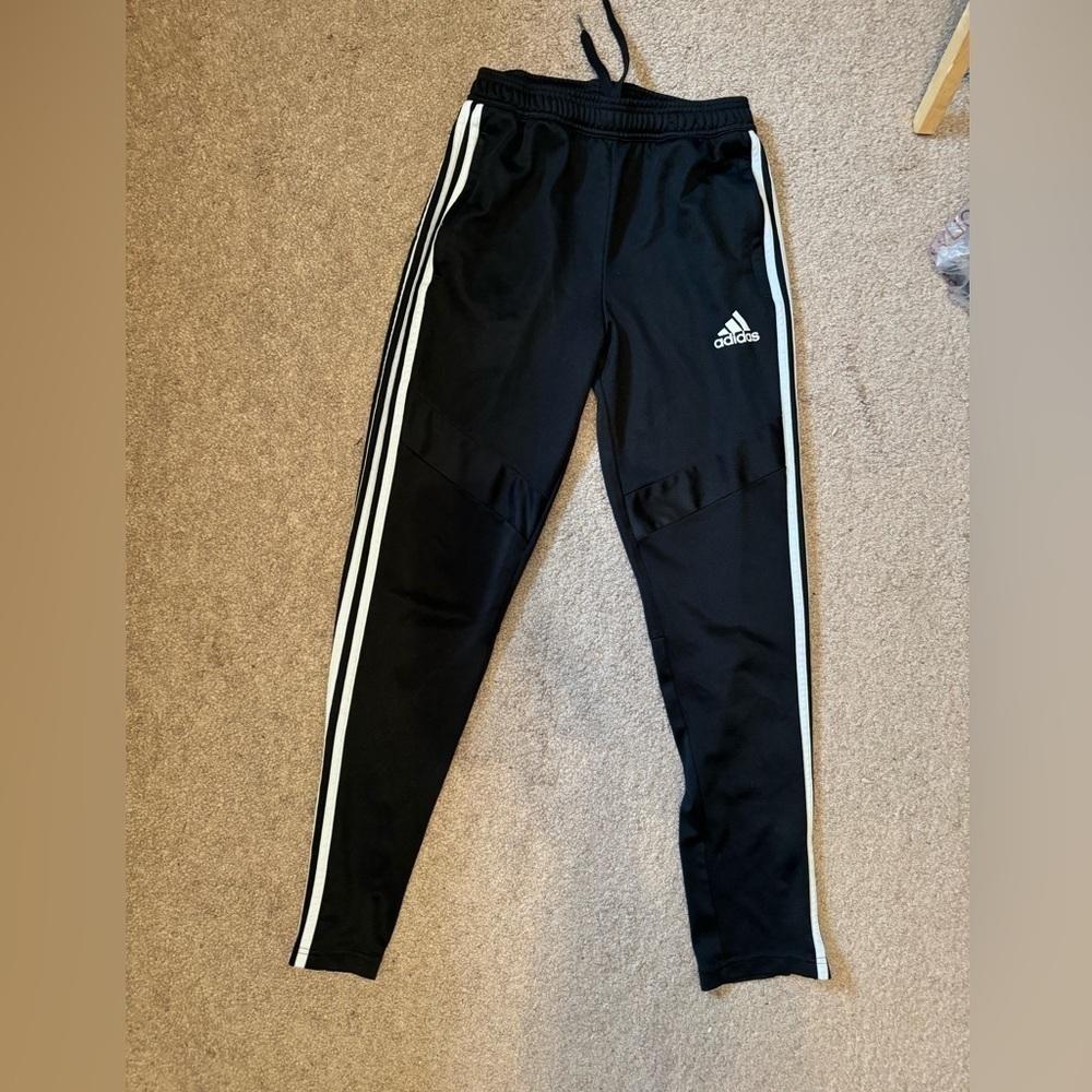 Adidas black striped classic pants size large
